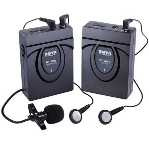 BOYA BY-WM5 Camera Wireless Microphone System – 50m Range, Two-Way Communication, Lavalier Mic
