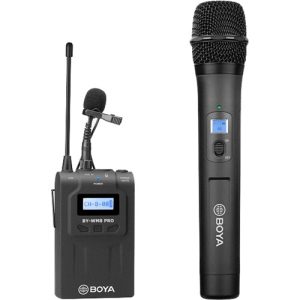 BOYA BY-WM8 Pro K1 UHF Wireless Microphone System – Dual-Channel Receiver, 48 Channels, 100m Range