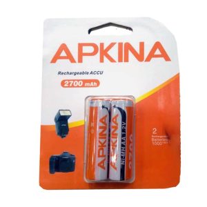 Battery AA Apkina 2700mAh Rechargeable 2 Cell Pack For Camera Flash Light Or Other Equipment