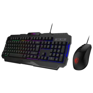 MSI FORGE GK100 RGB Gaming Keyboard & Mouse Combo – Adjustable 3200 DPI