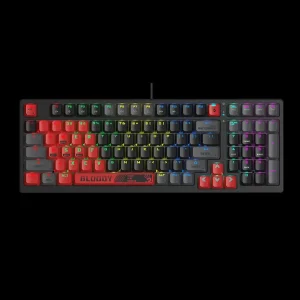 BLOODY S98 Mechanical Gaming Keyboard – RGB Hot-Swappable, Sports Red